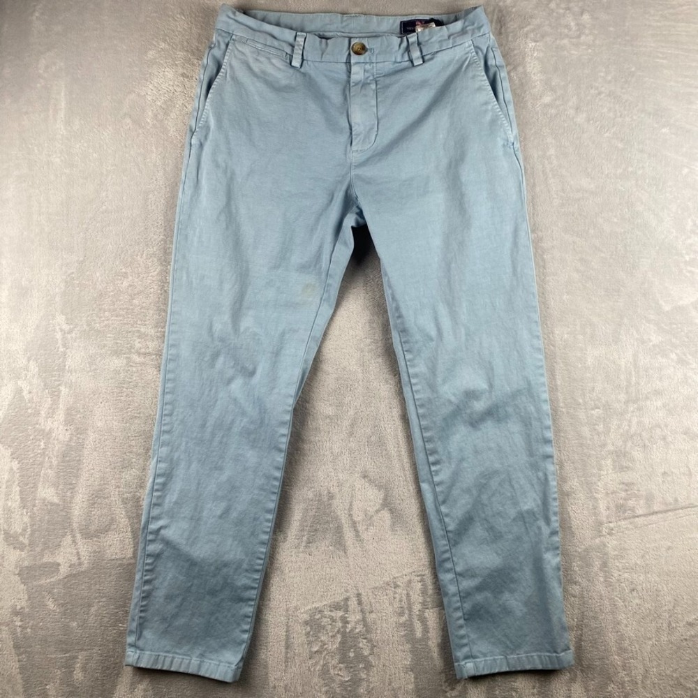 Vineyard Vines Stretch Breaker Pants Mens 32x30 Baby Blue Chino